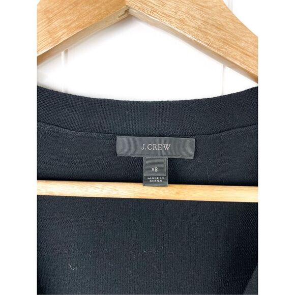 J Crew Classic Merino Wool Black Longline Cardigan Sweater Size XS - Picture 2 of 8
